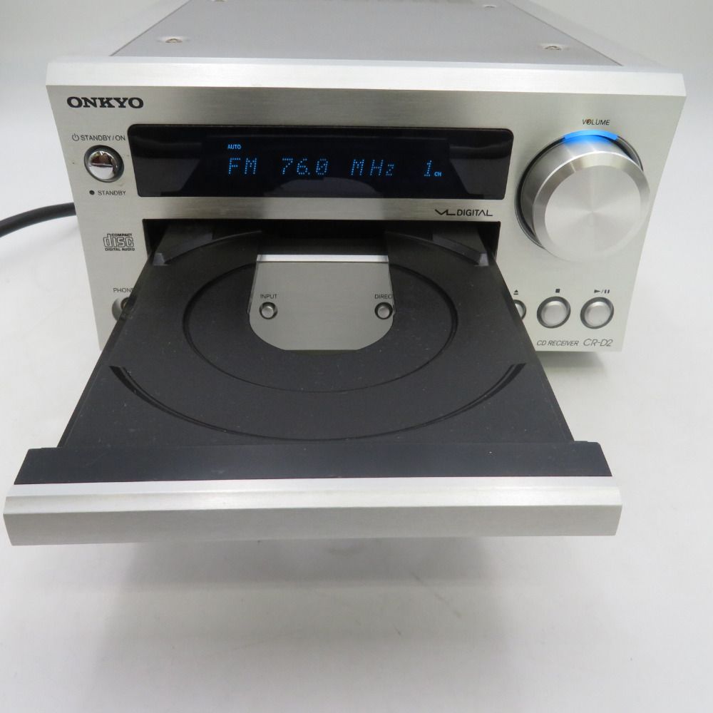 ONKYO CDレシーバー CR-D2 美品 ONKYO CR-D2 オンキョー CDレシーバー シルバー リモコン