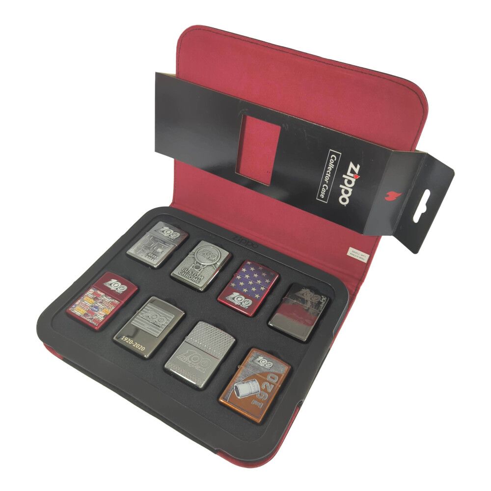 ZIPPO ジッポー スナップオン 100周年 ･ライター ８個セット 喫煙具 ケース付き|シルバー|プレゼント|記念日|コレクション ♂ A メンズ 592946