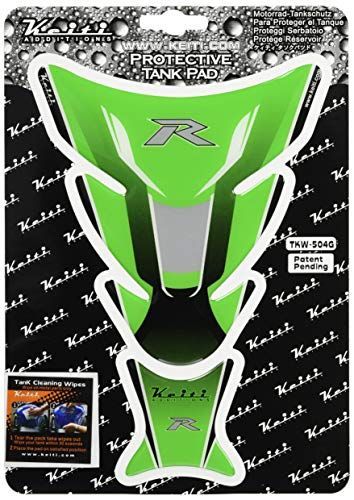 Kawasaki type ライムグリーン TKW504G Keiti(ケイティ) タンクパッド KawasakiR/ライムグリーン UVクリアコーティング 17.5X22.0cm TKW504G