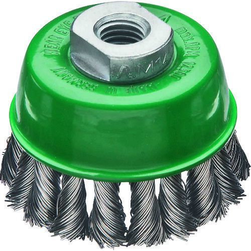 ＬＥＳＳＭＡＮＮ　左右逆ノットカップブラシ　Φ６５　ステンレス線　線径０．５