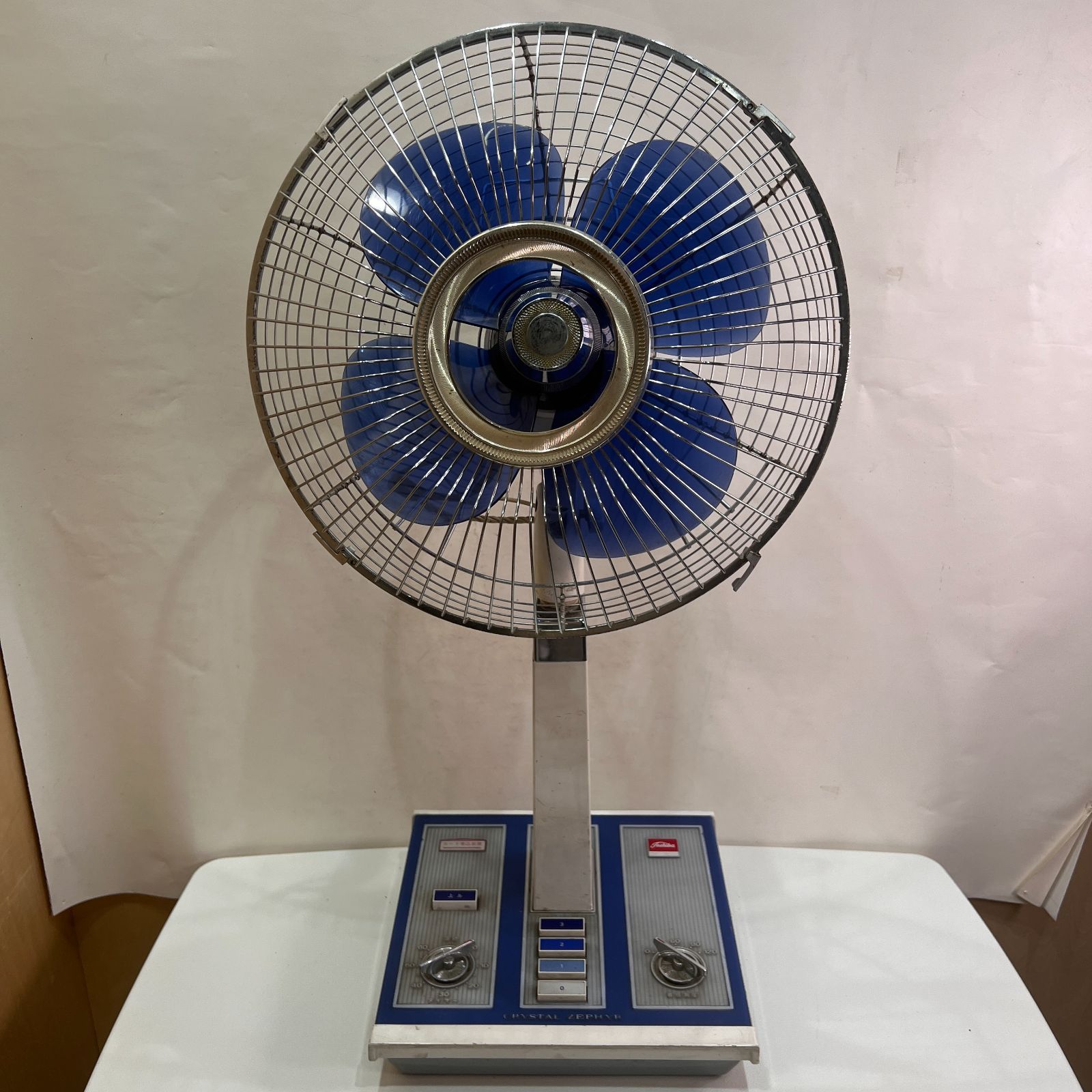 CRYSTAL 風扇 シルバー レトロ ドウシシャ FDU-251 SI シルバー 卓上 扇風機 メタル テーブルファン