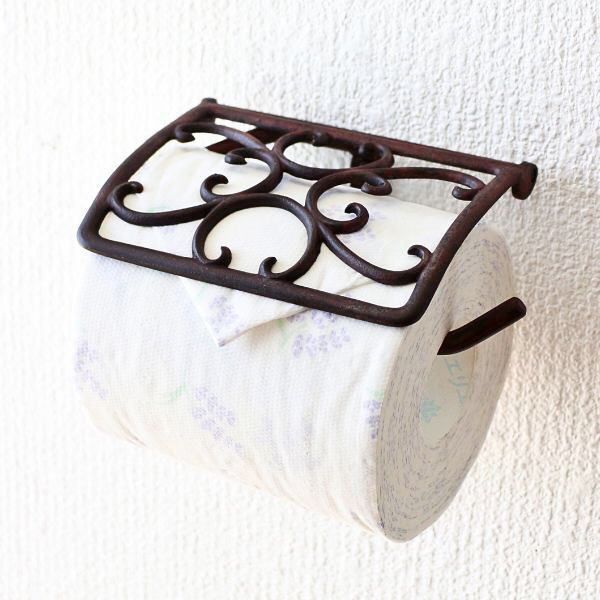 トイレットペーパーホルダー カバー 真鍮 アンティーク エレガント おしゃれ ブラスペーパーホルダー EMU