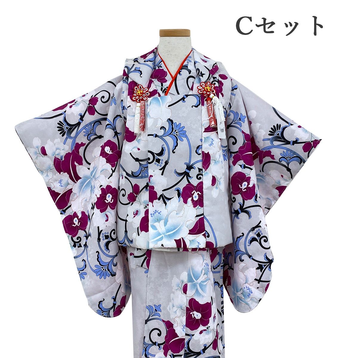 七五三 3歳 女の子 着物 被布 被布セット 巾着 草履 髪飾り 新品 特価 