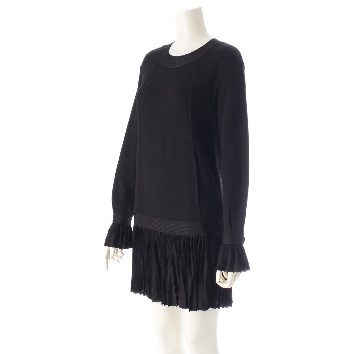 シャネル ウール アースボタン ニット チュニック P 47274 ブラック 34