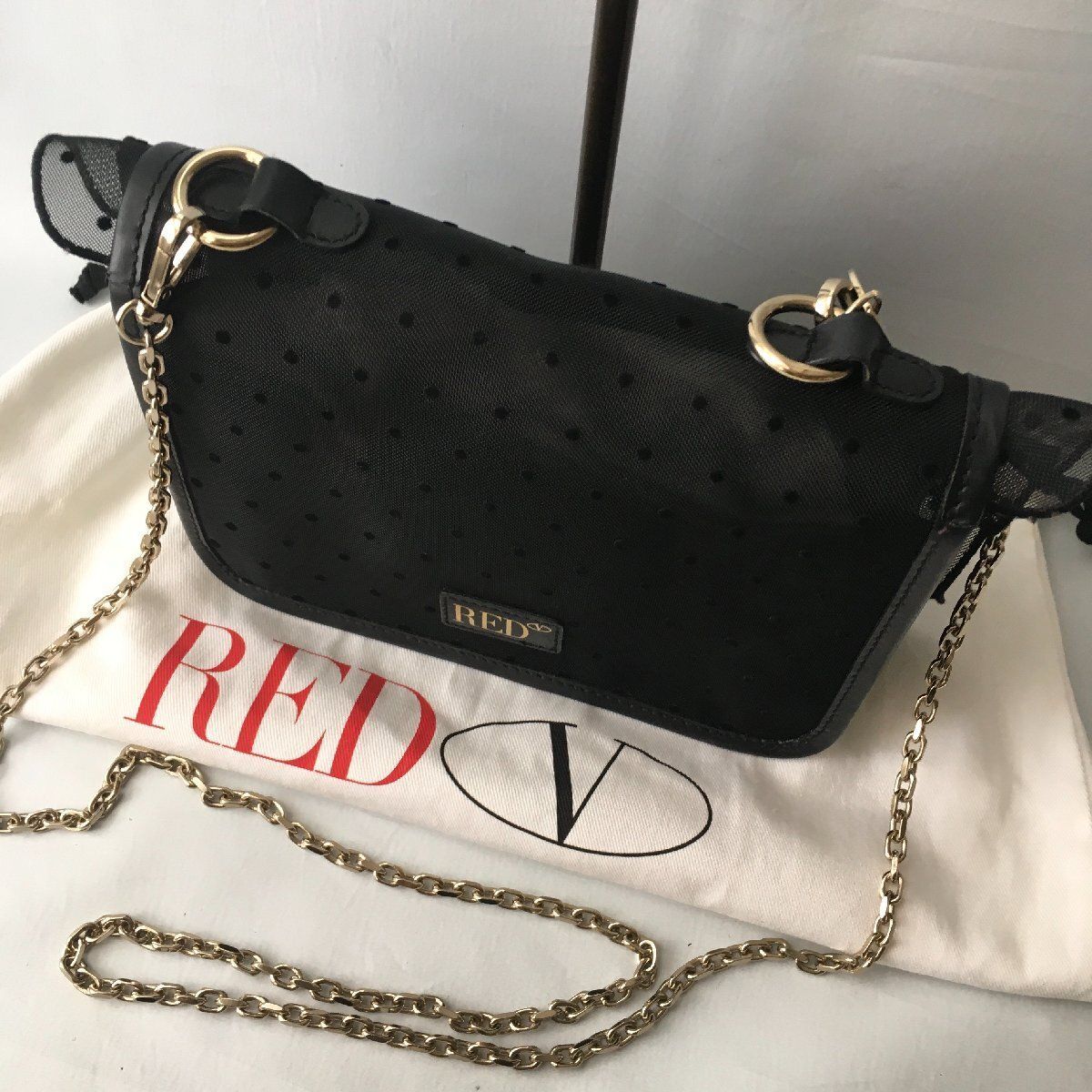 美品 RED VALENTINO レッドヴァレンティノ ロック ラッフル ショルダー