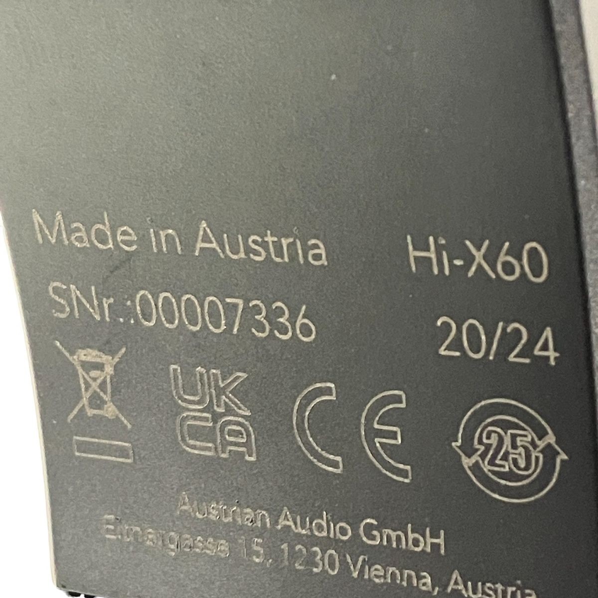  AUDIO Hi X 60 ヘッドホン 密閉型 オーディオ オーストリアンオーディオ 有線ヘッドホン 有線ヘッドホン リケーブル