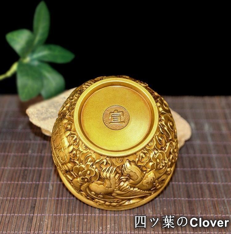 美術品・アンティーク・コレクション 銅 細工 レリーフ招財風水麒麟壺