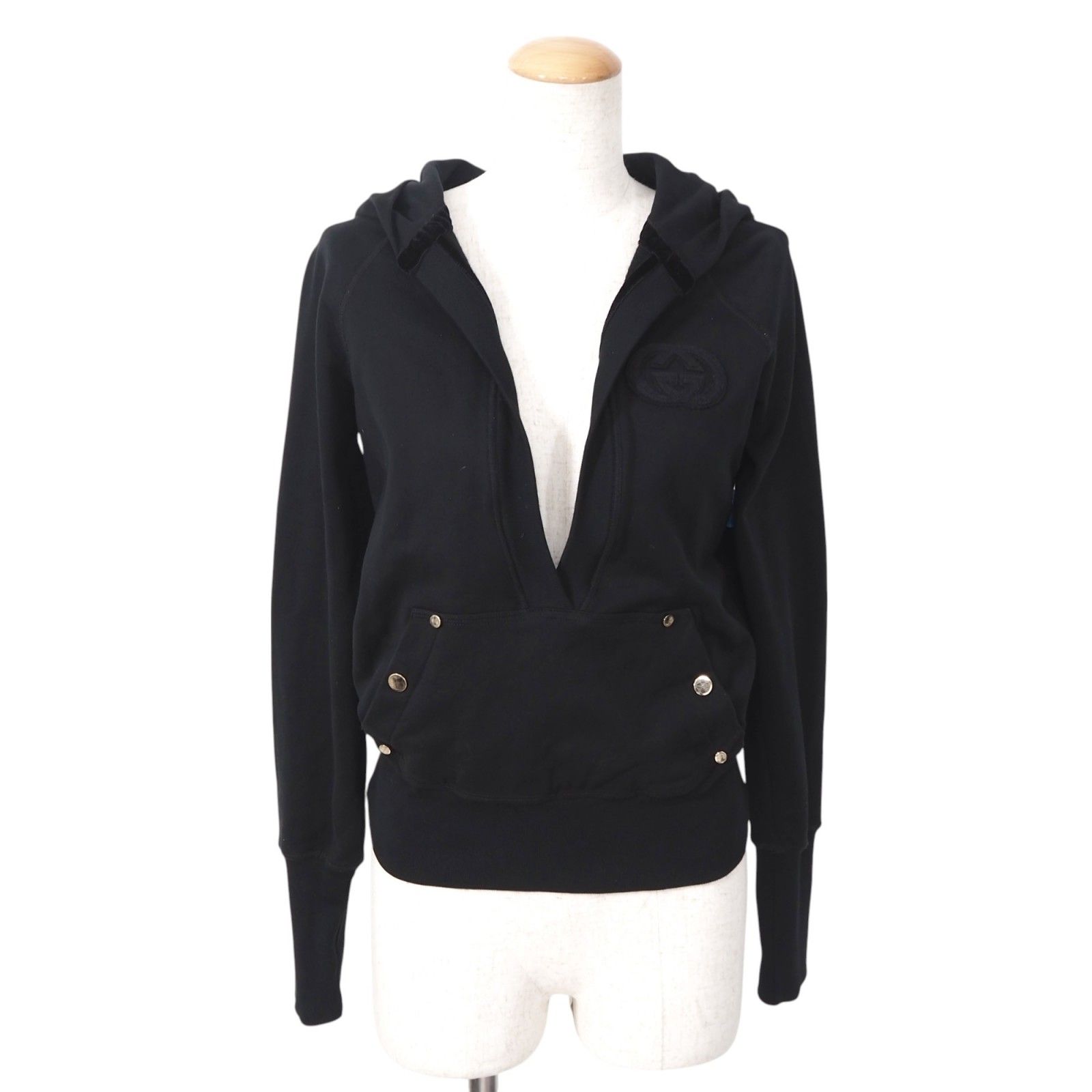中古・古着通販】GUCCI (グッチ) パーカー ブラック サイズ:S