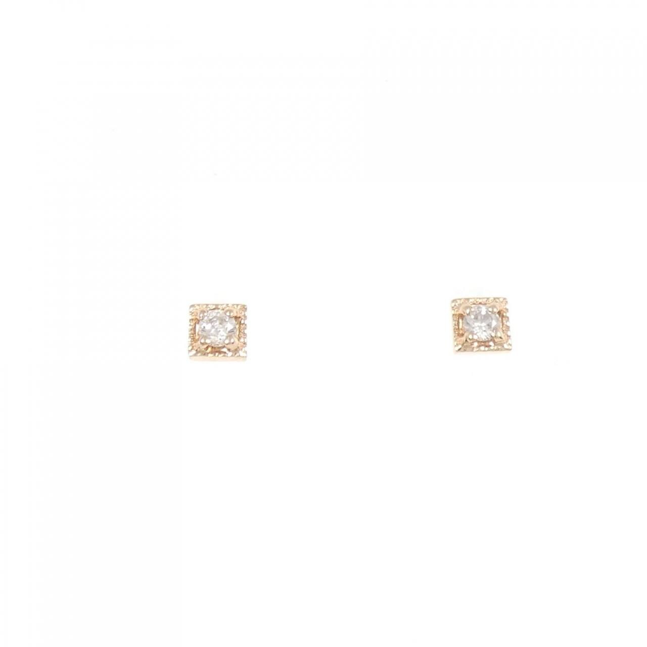 K10PG ダイヤモンド ピアス 0.06CT