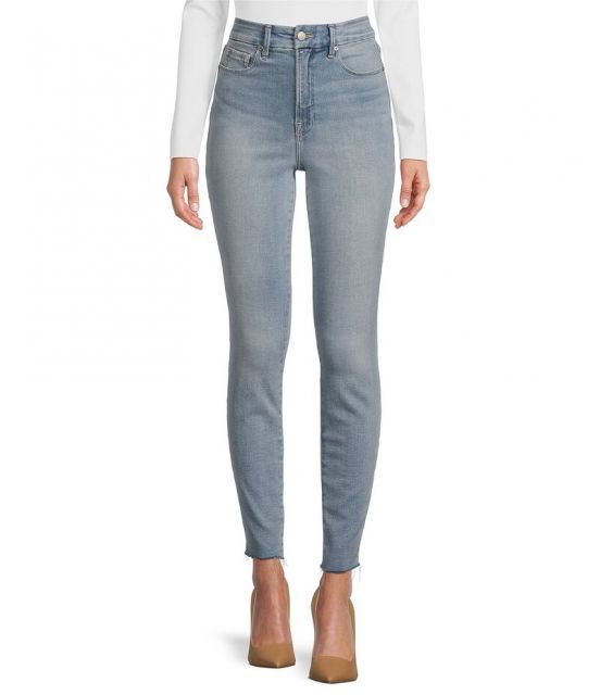 【送料無料】 グッドアメリカン レディース デニムパンツ ジーンズ ボトムス Soft Tech High Rise Good Waist Skinny Jeans Indigo763