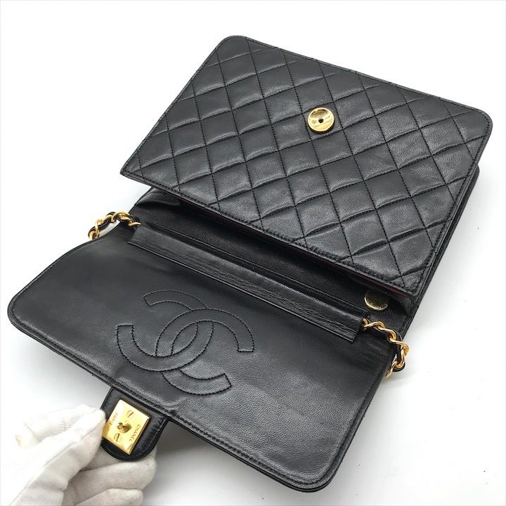 シャネル ラムスキン マトラッセ ショルダーバッグ CHANEL シャネル チェーンショルダー マトラッセ シルバー金具