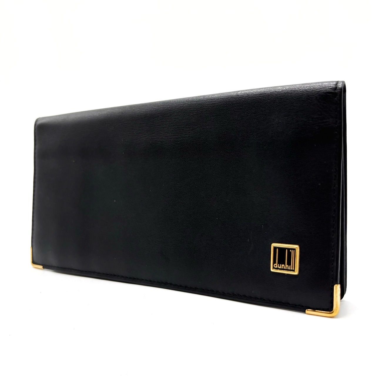 極美品　dunhill　ダンヒル　長財布　二つ折り財布　カーボン加工　付属品完備 極美品✨ダンヒル dunhill 長財布 二つ折りレザー ウィンザー