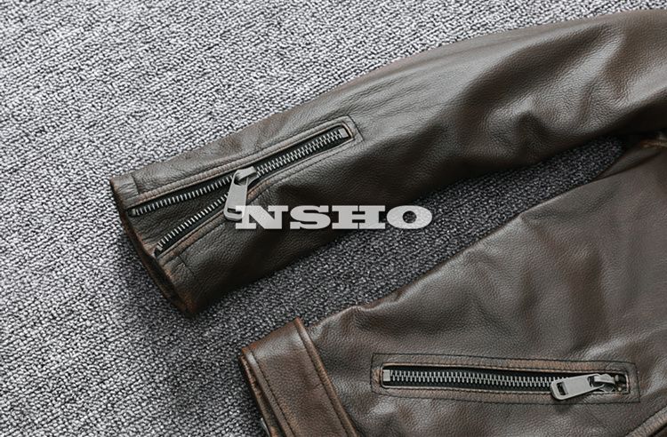 上質革ジャン メンズ カウハイド 牛革 ヴィンテージ加工 30年代