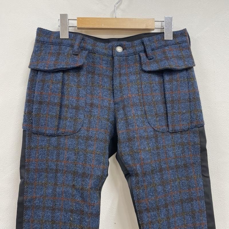 JohnUNDERCOVER ジョンアンダーカバー その他ボトムス チェック ウール ツイード 切替 ストレッチ スキニー パンツ JUN4501