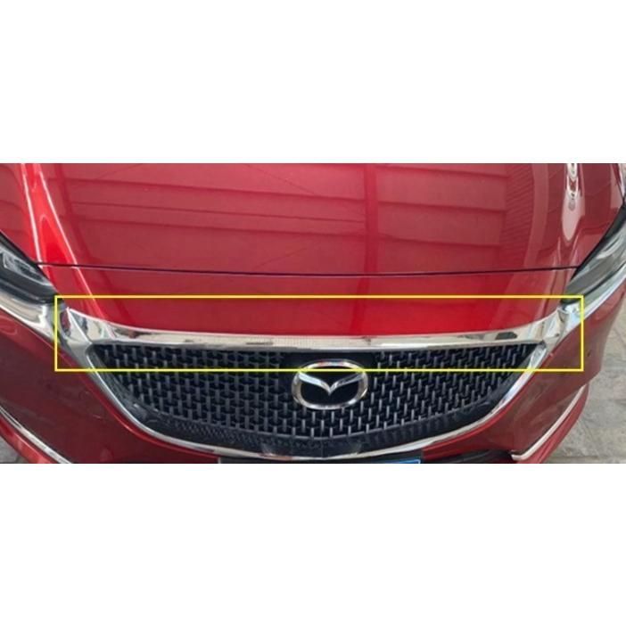 マツダ メッキ フロント ボンネット ガーニッシュ モール MAZDA6 ワゴン 20S 25S 25T XD プロアクティブ Lパッケージ Sパッケージ GJ 系 II b5153