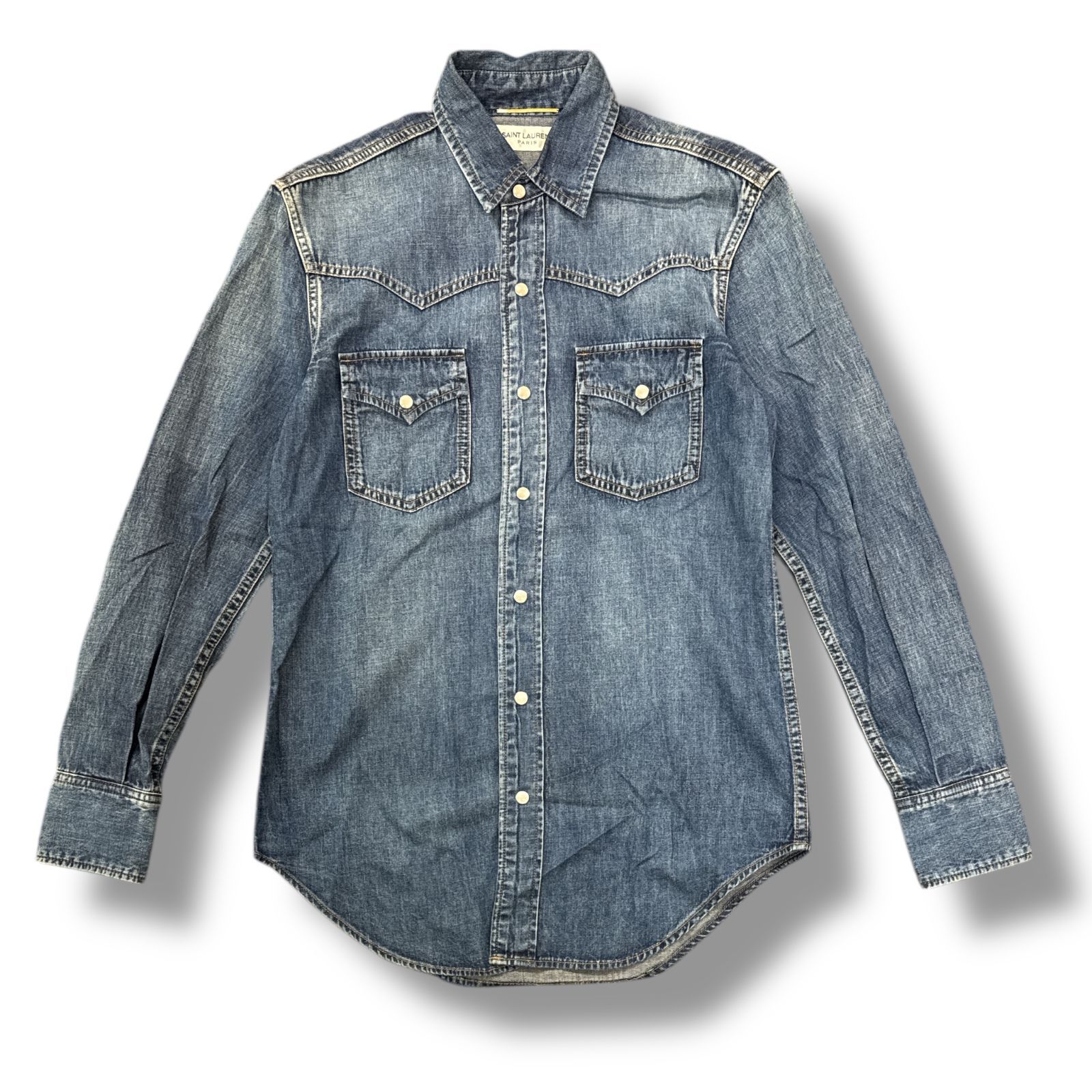 サンローランsaint laurent parisウエスタンシャツデニムシャツ