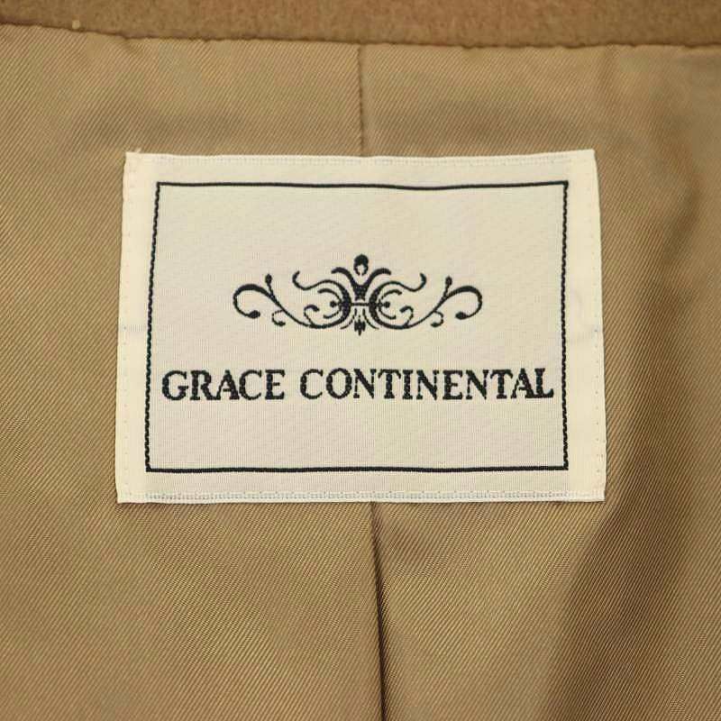 グレースコンチネンタル GRACE CONTINENTAL ファー付ウールガウン ...