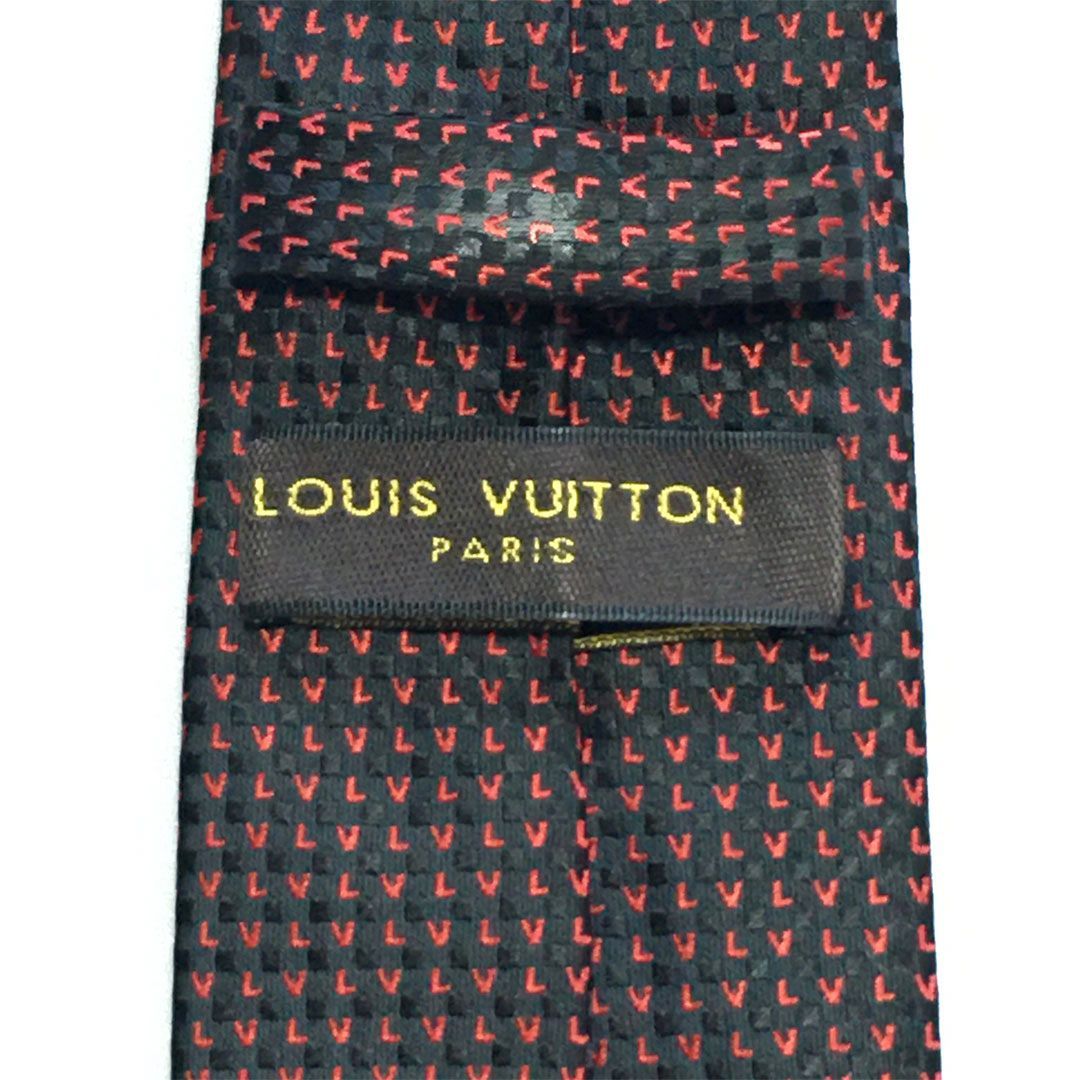 美品 ルイヴィトン Louis Vuitton ネクタイ シルク100% ブラック