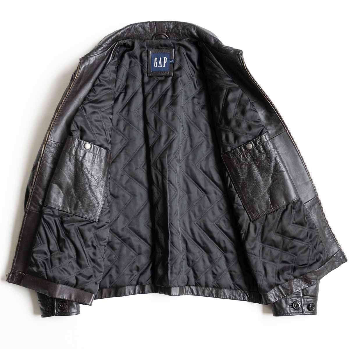雰囲気抜群/90s】OLD GAP【レザー スウィングトップ】 ジャケット