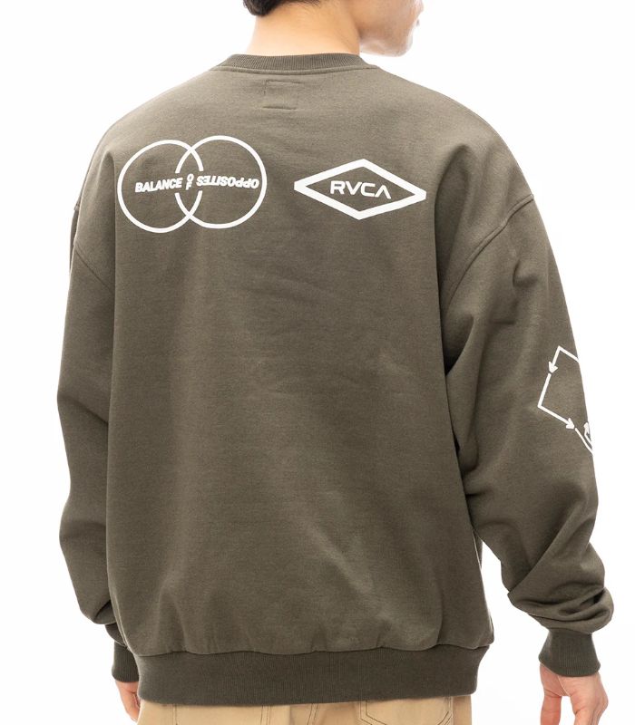 RVCA ルーカ STACKHOUSE CR トレーナー ユニセックス スウェット 長袖