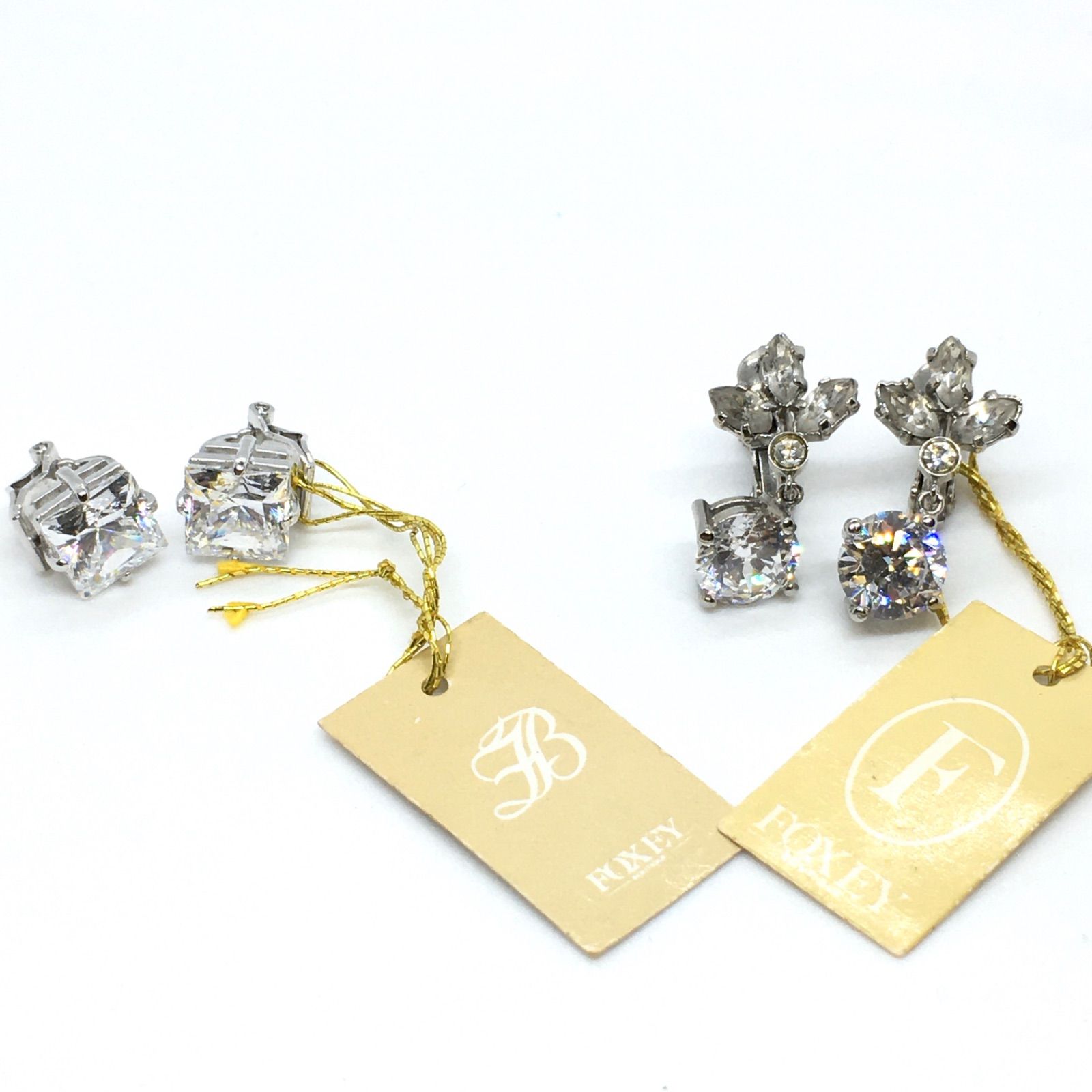 タグ付き美品】FOXEY フォクシー キュービックジルコニアイヤリング 2 