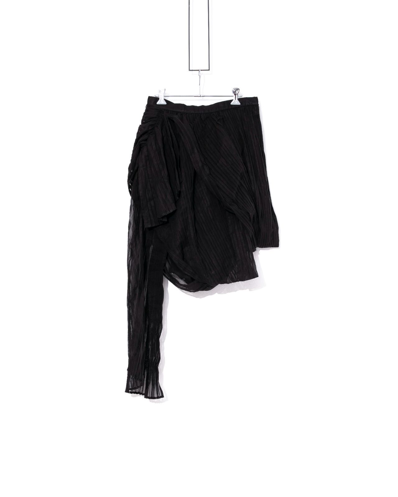 Yohji Yamamoto　ヨウジヤマモト　プリーツスカート　黒　S Yohji Yamamoto ヨウジヤマモト TWIST PLUSH GATHER SKIRT FE