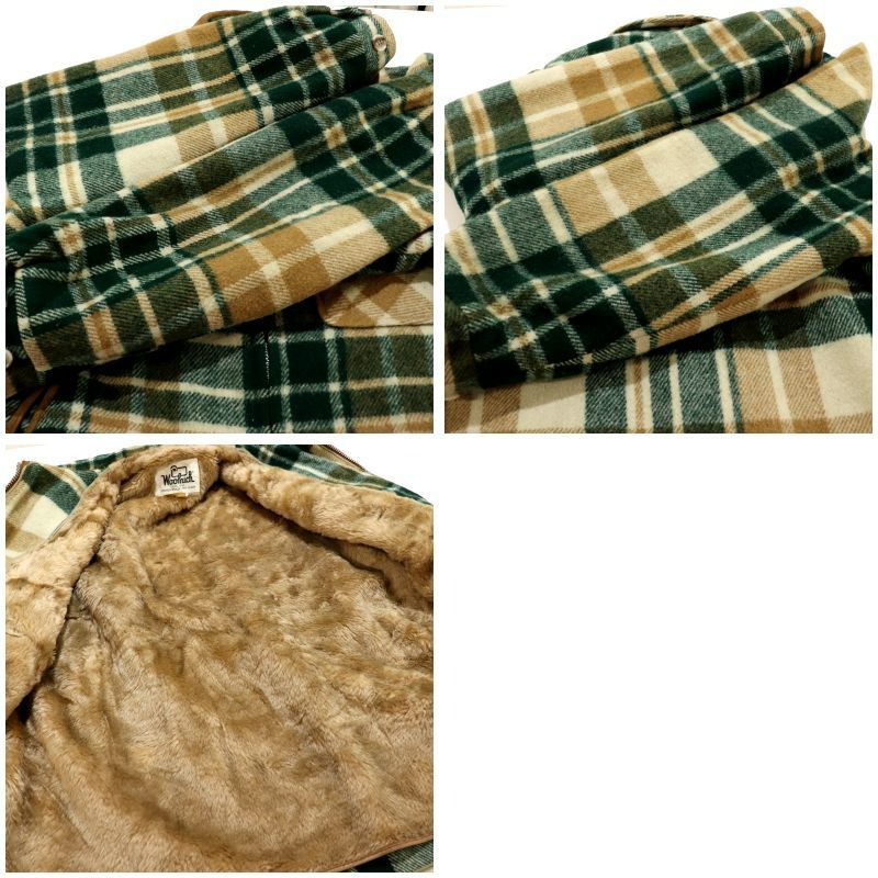 70s vintage WOOLRICH チェック柄 裏ボア ウールジャケット メンズ