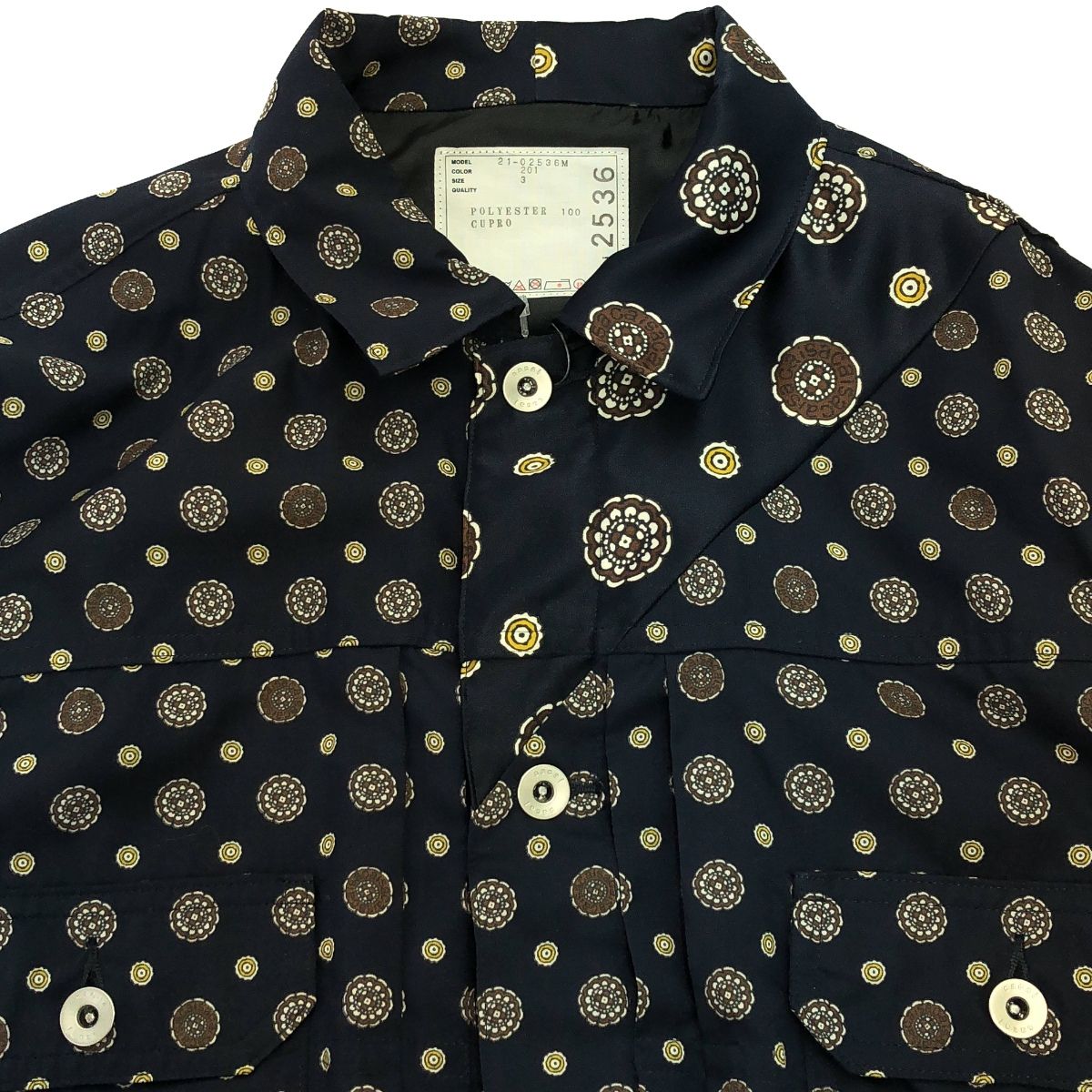 sacai サカイ 21SS Komon Print Jacket 小紋プリントシャツジャケット 