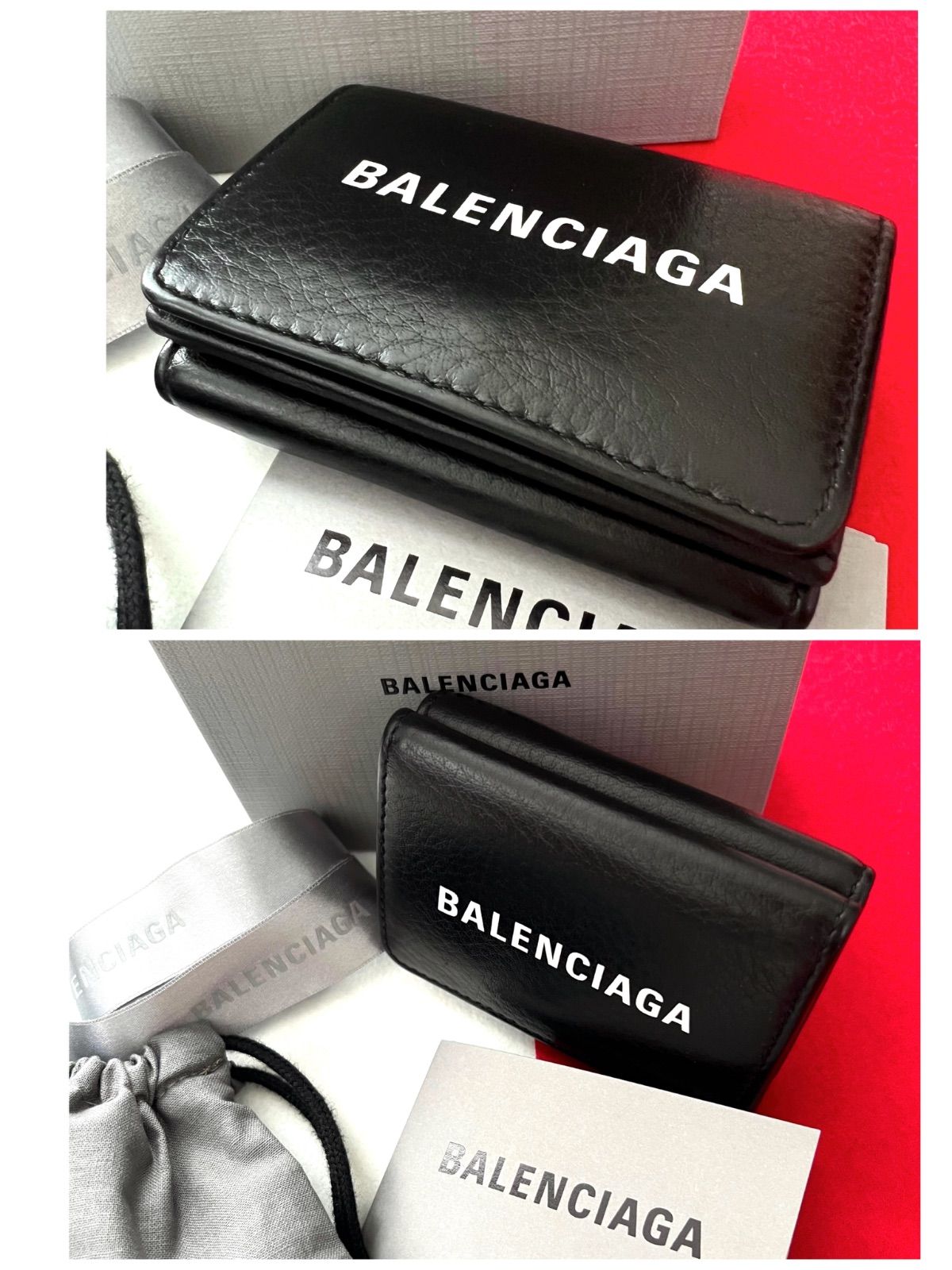 【セール 登場から人気沸騰】 ✨BALENCIAGAバレンシアガ 美品 財布 551921黒ブラック 三つ折り 小物