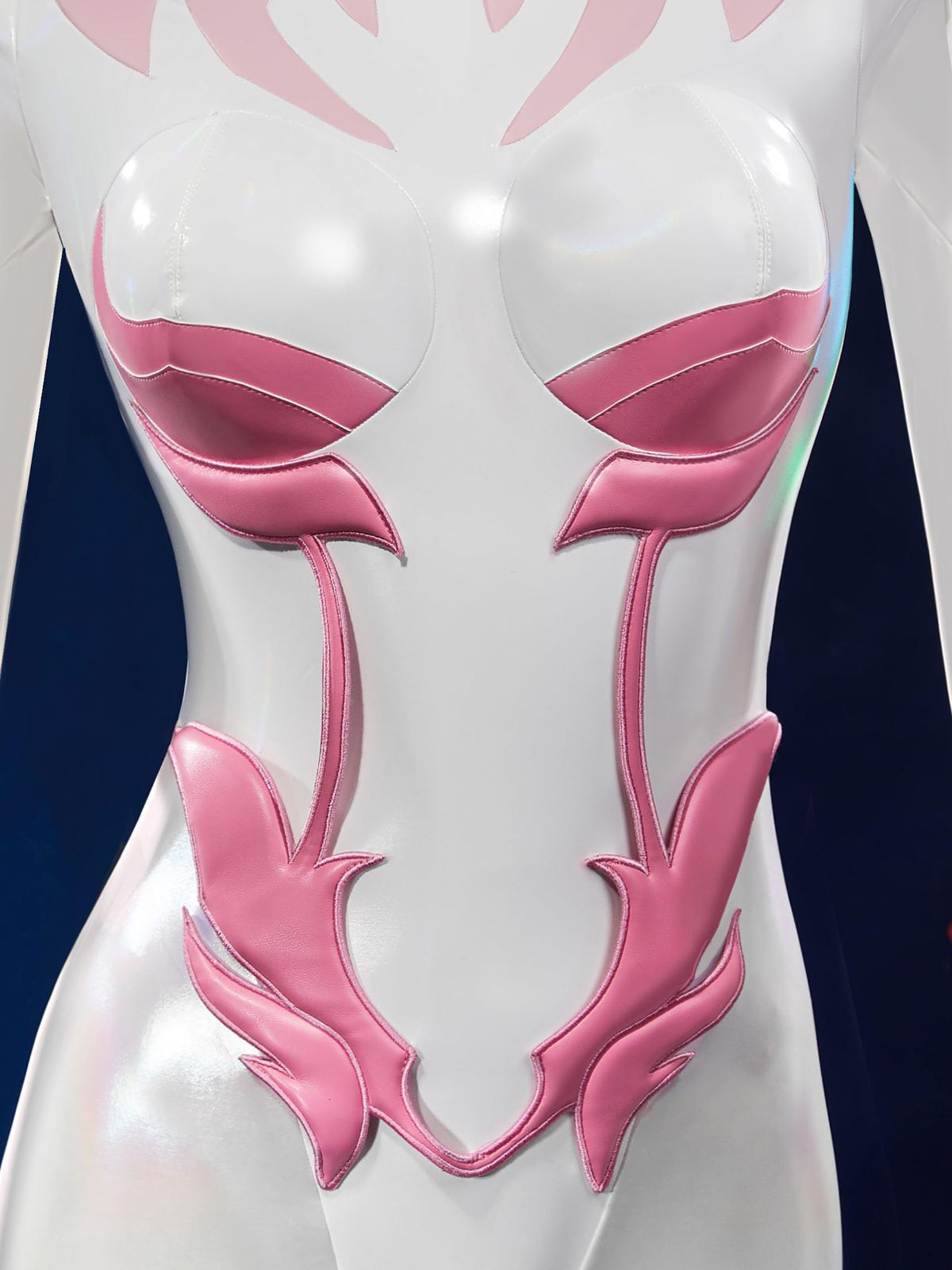 数量 Miccostumes レディース 大人 戦士風 パイロットスーツ風 長袖 ボディスーツ レオタード コスプレ コスチューム かっこいい かわいい 萌え 上下セット 衣装セット 仮装 変身 変装 ホワイト