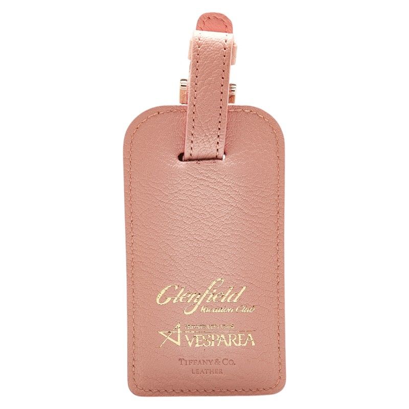 ティファニー ネームタグ ピンク レザー レディース TIFFANY&Co.【1