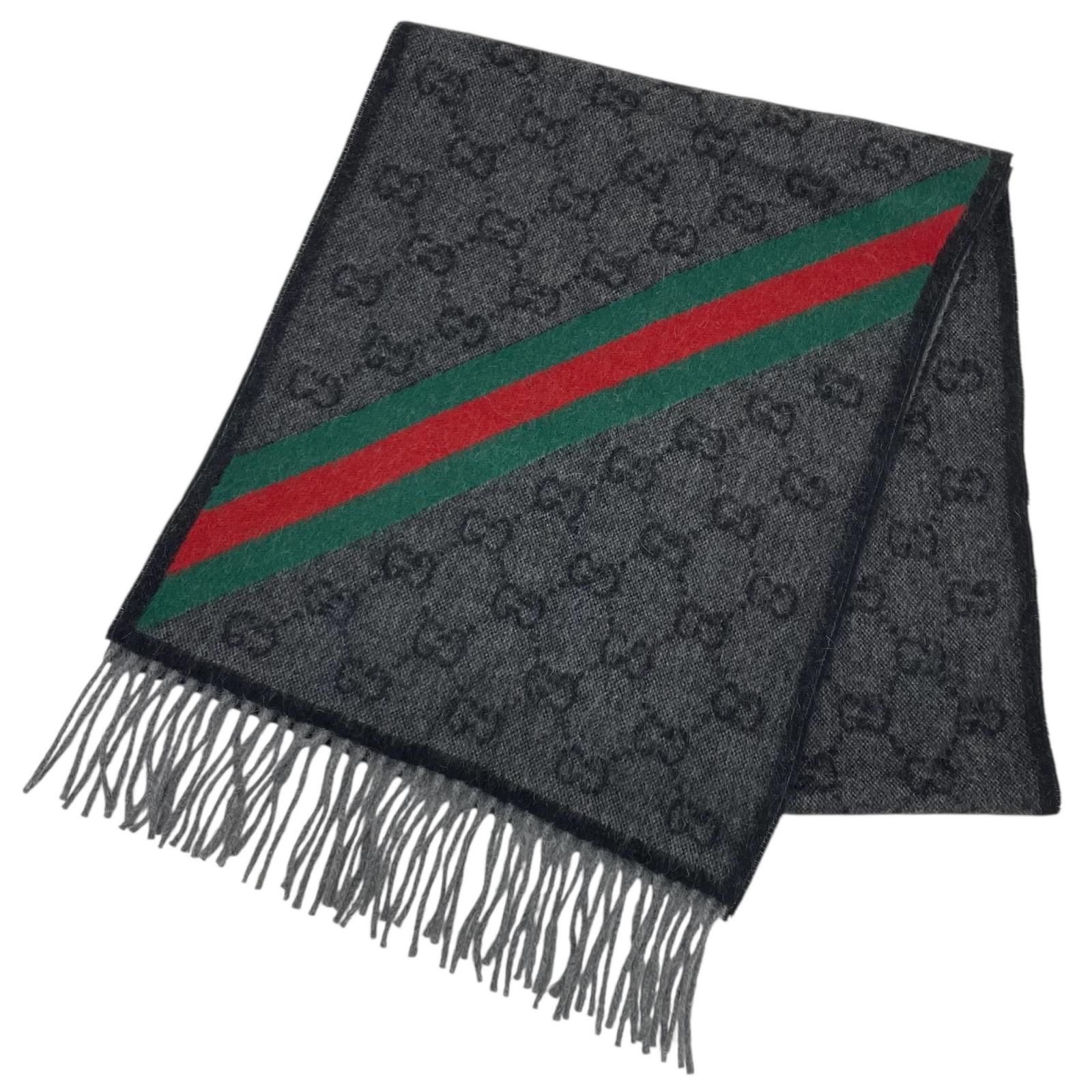 GUCCI | グッチ GG シェリーライン マフラー ストール 570603 ブラック 尾張小牧店