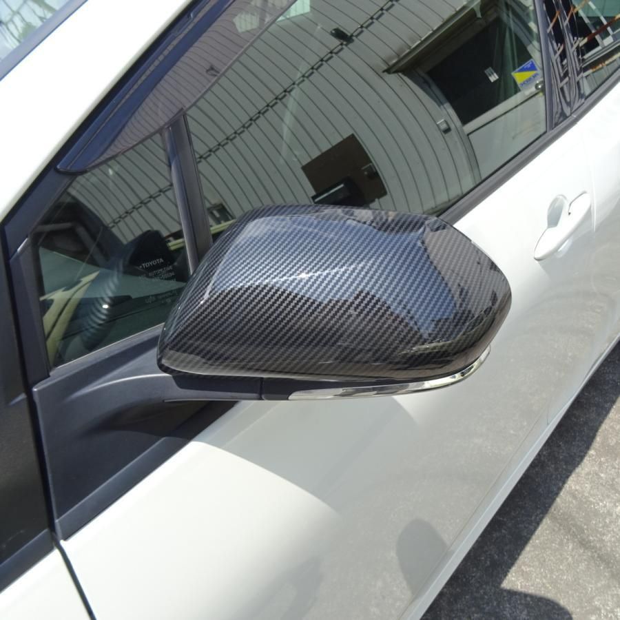 スポーティ全開 カーボン ルック ドアミラー カバー アクア NHP10 NHP10H L S G クロスオーバーグラム グランパー スタイルブラック b4380