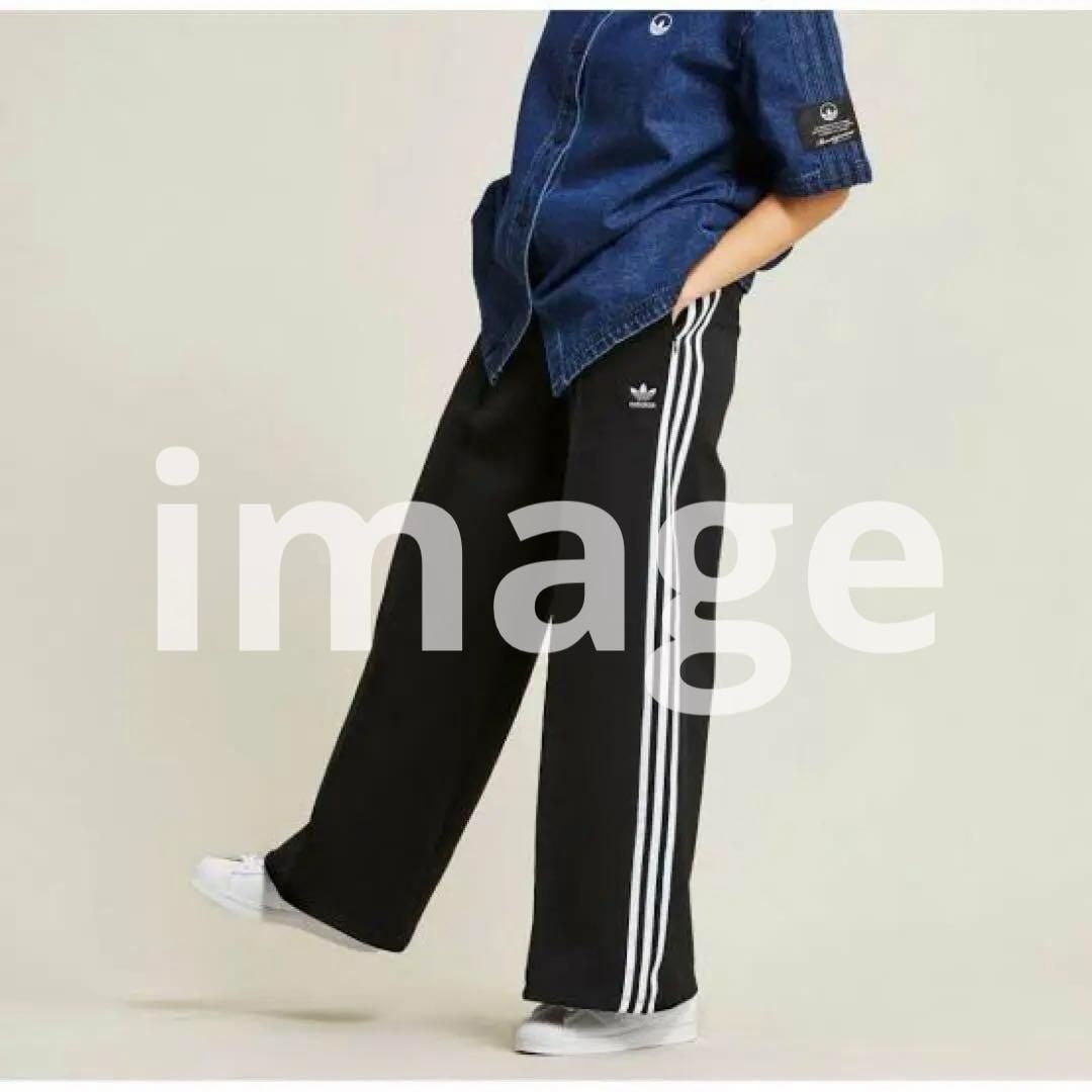 4829 adidas リラックスワイドレッグパンツ ブラック M - メルカリ 