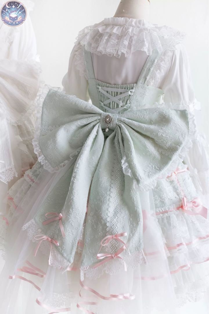 【Praying Star】ロリィタドレスセット ジャンスカ ホワイト 甘ロリ Praying Star】ロリィタドレスセット ジャンスカ ホワイト 甘