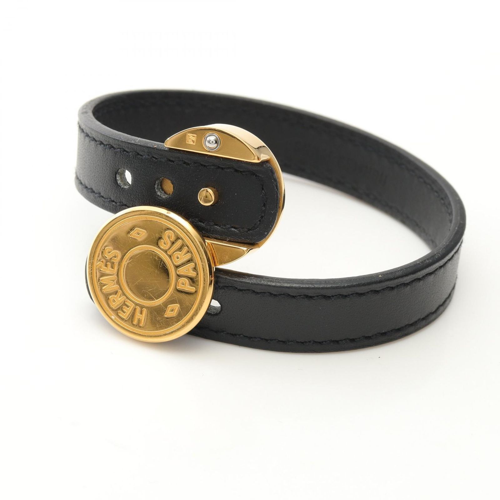 エルメス HERMES ブレスレット セリエ ルーピング ブラック