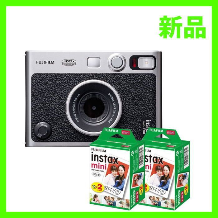 フィルム40枚付 富士フィルム ハイブリッドインスタントカメラ チェキEvoブラック instax mini Evo C BK USB Type-C 対応