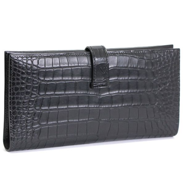 極美品 エルメス ベアンクラシック マットクロコ 長財布【60514