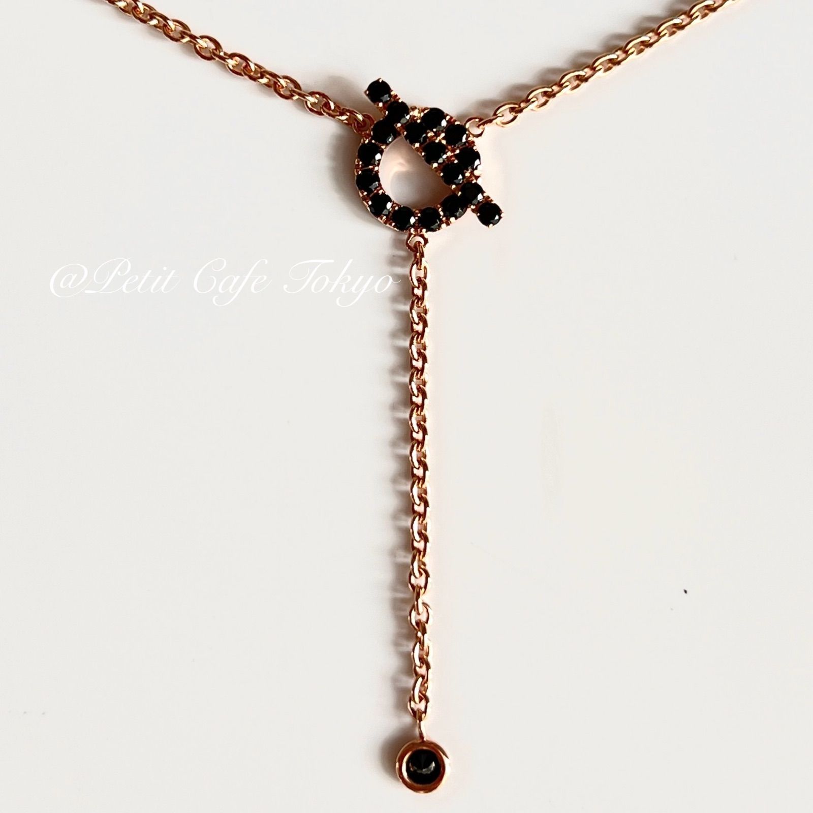 【未使用品】HERMES フィネス　タイ　ゴールド×ダイヤモンド　ネックレス 未使用品】HERMES フィネス タイ ゴールド×ダイヤモンド ネックレス