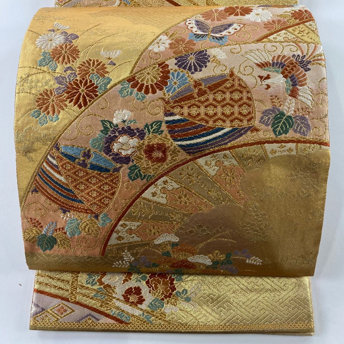 六通］ 袋帯 中古品 24K二重箔 花鳥佐賀錦 438cm O-444 - メルカリ