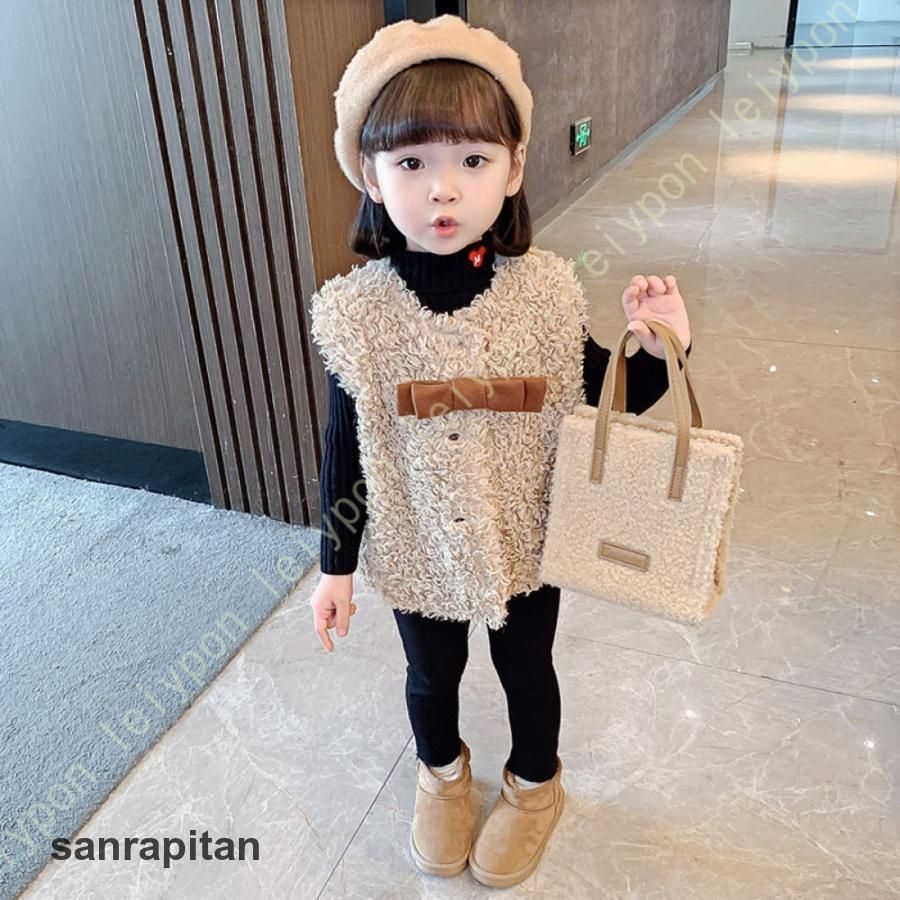 ベビー ベスト 中綿ベスト 女の子 モコモコ 秋冬 蝶結び付き 可愛い 暖かい 大きいサイズ アウター あったか 防寒 新生児 コート 子供 秋 冬 可愛い もこもこ