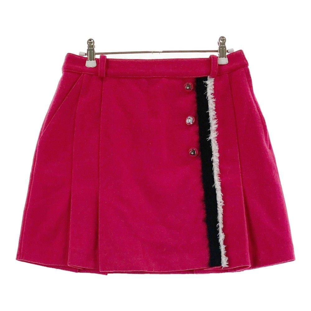 サイズ：38 ARCHIVIO アルチビオ ウール混プリーツスカート 千鳥柄