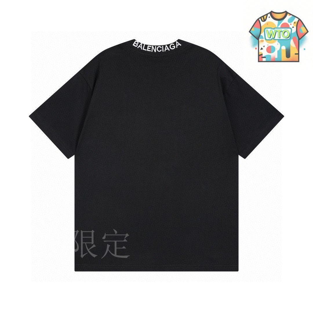 BALENCIAGA AUTHENTIC TEE Tシャツ 刺繍 今日特価】BALENCIAGA 愛心グラフィック刺繍 T シャツ-WTO輸入