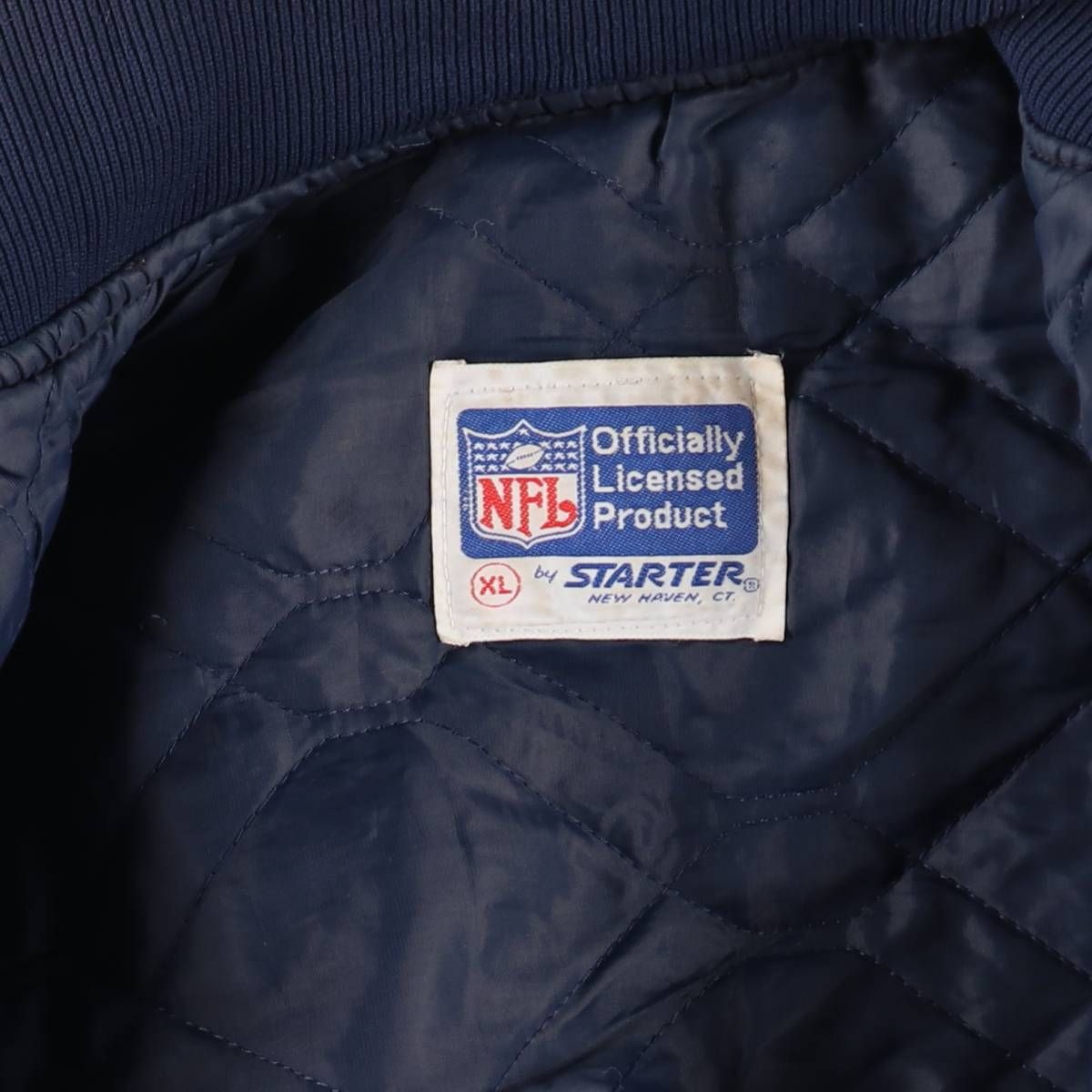 CHICAGO BEARS NFL STARTERナイロンジャケットスタジャン NFL Chicago Bears Starter® Sideline Puffer Jacket - Navy