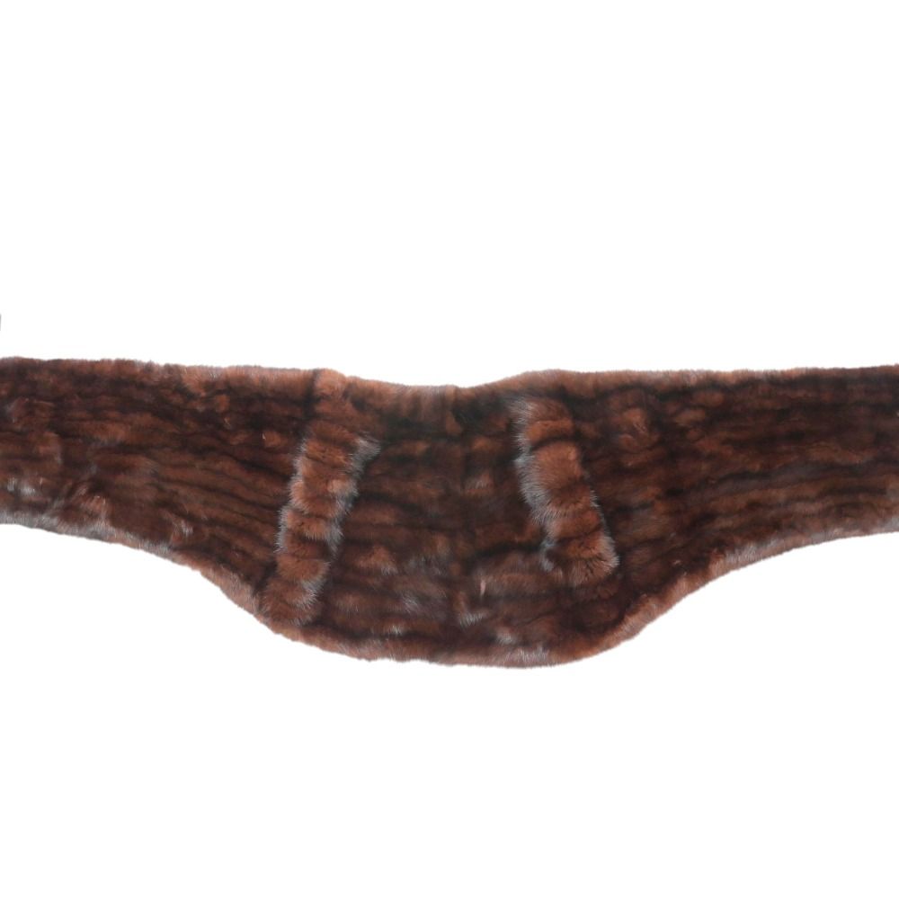 □美品□sable 毛皮 セーブル ストール ファー 大判 フリンジ ショール  