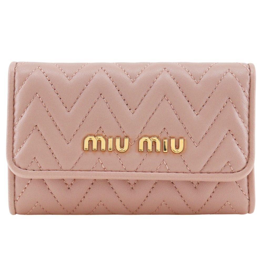 MIUMIU】ミュウミュウ マテラッセ 5PG222 レザー ピンク レディース