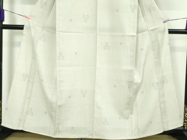 平和屋本店□極上 白鷹お召 単衣 反端付き 逸品 未使用 DZAA3379kh5