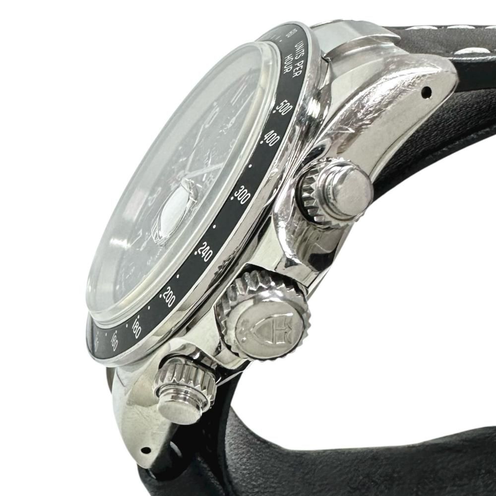TUDOR|チューダー|チュードル 79260P クロノタイム タイガー 腕時計 ステンレススチール|レザー 自動巻き|オートマ 黒文字盤|黒レザーベルト 社外 メンズ 真子質店 GD