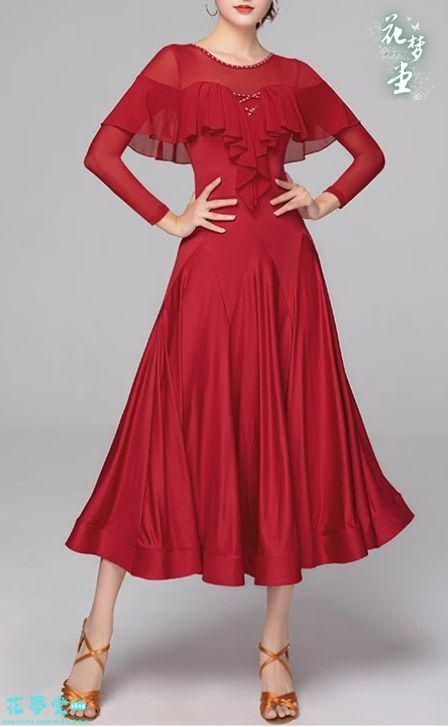 25年 社交ダンスドレス ラテンドレス 競技 ドレス オーダーメイド 撮影会 舞台 イベント 原野空間-3