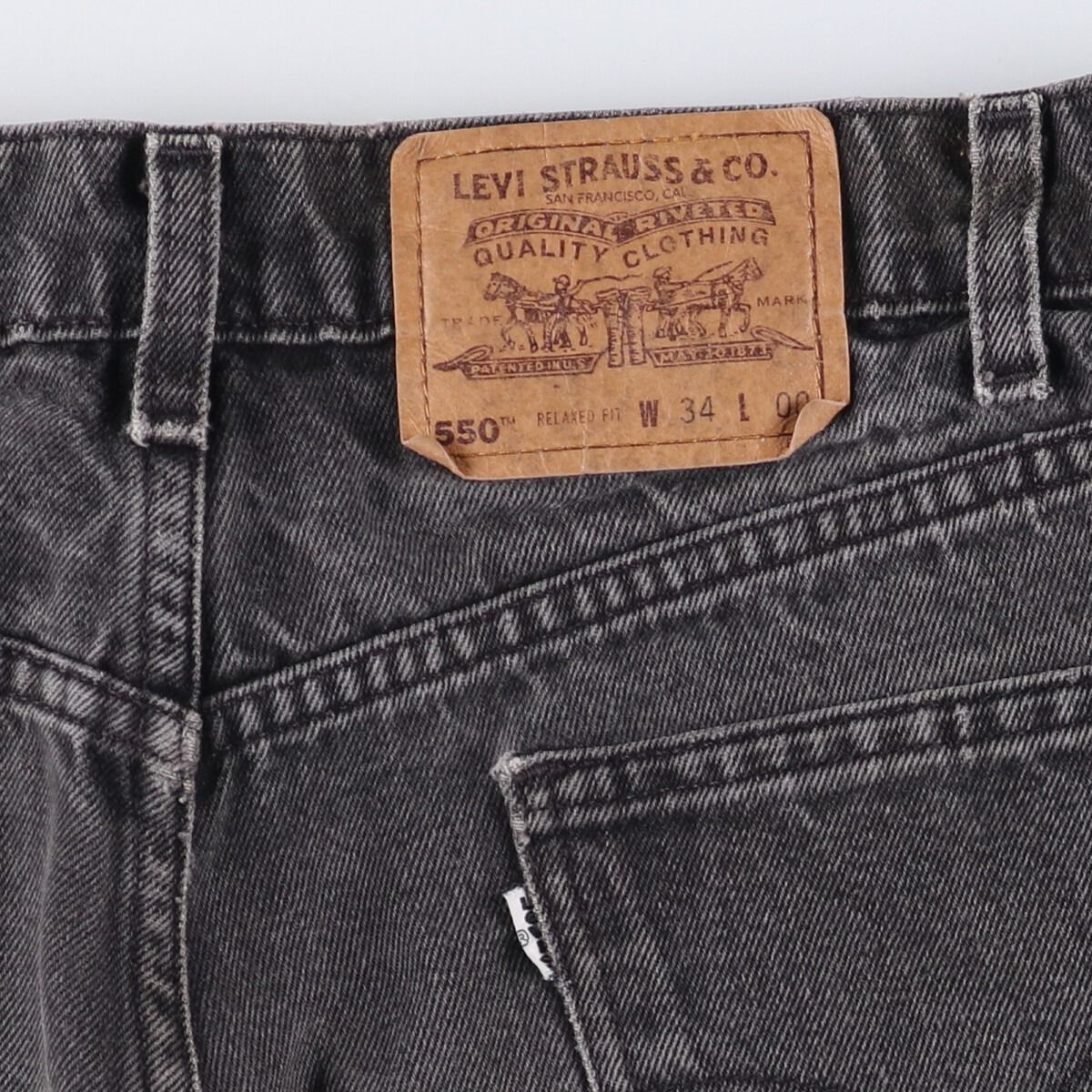 古着 90年代 Levi's 550ブラックデニムショーツメンズw33 古着 90年代 リーバイス Levi's 550 RELAXED FIT ブラックデニム